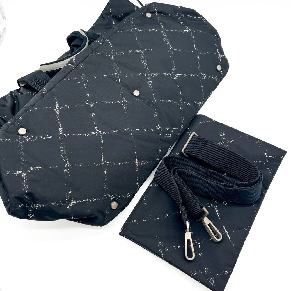 CHANEL Travel Line  Nylon Weekender Travel Bag Black - Picture 11 of 16